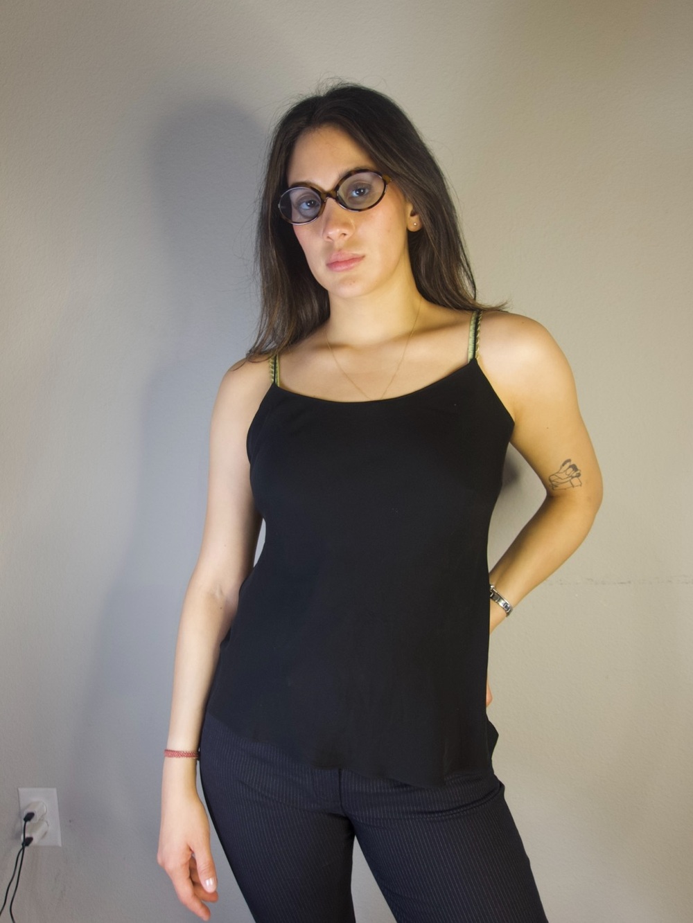 Theory Teah Classic GGT 100% Silk Black Camisole Tank Top Size M